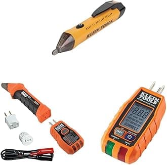 NCVT1P Voltage Tester & 80016 Circuit Breaker Finder Tool Kit & RT250 GFCI Outlet Tester with LCD Display, Electric Voltage Tester for Standard 3-Wire 120V Electrical Receptacles