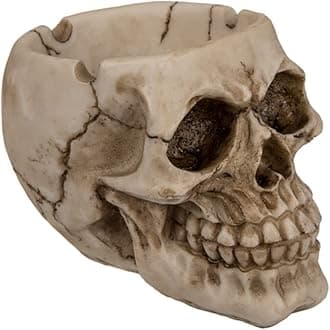 OOTB Skull Ashtray, Polyresin, Multi-Colour, 10 x 6 x 12 cm