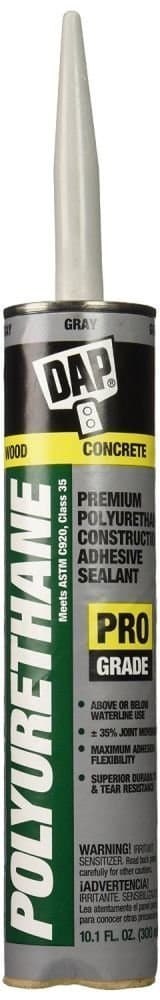 18814 12 Pack 10.1 oz. Premium Polyurethane Construction Adhesive Sealant, Gray