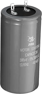 PATIKIL Motor Start Capacitor, CD60, 300uf 300V 50/60Hz, Aluminum, Rectangular, Through-Hole Mount, Capacitor
