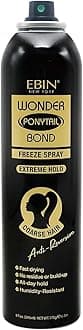Wonder Lace Bond Ponytail Freeze Spray 8oz-Extreme Hold (COARSE HAIR) | Humidity Resistant, Quick-Drying, Lightweight, No Residue, Water-Resistant Hair Styling Spray for Sleek, Long-Lasting Ponytails