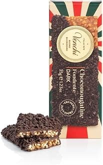 ChocoNougatine Snack - Dark Chocolate - Caramelised PGI Piedmont Hazelnuts, 35 g - Snack Idea - Gluten Free - Vegan