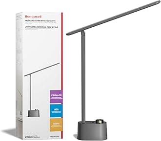 - Product Image Upgraded LED Desk Lamp - H01 Pro Sunturalux™ Foldable Desk Light with USB A+C Charging Port, 3 Color Modes Dimmable Table Lamp for Home Office Reading(Grey)