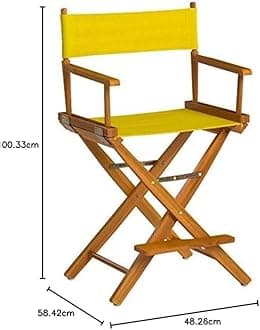 Casual Home 220-05/021-34 Director Chair 24" - Counter Height Honey OakFrame/Gold Canvas