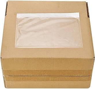 9527 Product 6" x 9" Clear Adhesive Top Loading Packing List Clear Shipping Pouches, Mailing/Shipping Label Envelopes (100 Pack)