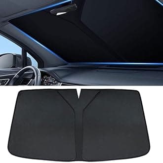 Car Windshield Sun Shade for Nissan Patrol 2023 2024, Foldable Windscreen Sunshade Reflective Sunshades Blocks Uv Rays Protection Automobile Accessories,A/Black-S/140 * 70cm