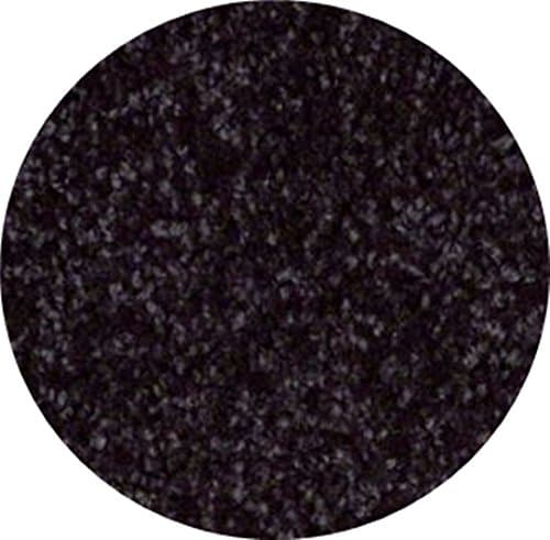 4 ft Round Black Plush Area Rug Carpet
