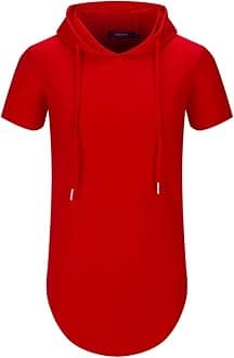 Aiyino Men's Hipster Hip Hop Longline Pullover Hoodies Shirts