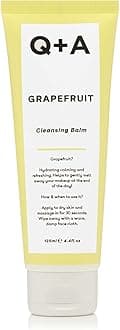 Grapefruit Cleansing Balm (125ml), Natural Makeup Remover with Cocoa Butter and Squalane, Hydrating Face Cleanser, Skincare for All Skin Types, Cleanse and Moisturise Skin