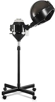 Artist hand Professional Hair Steamer for Deep Conditioning, Height-Adjustable Standing Hair Steamer with Timer, Hairdressing Care Hood Color Processor Beauty Salon Home