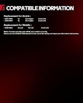 Torchbeam CV Axle Shaft Assembly Compatible with 1998-2002 Honda Accord, 1999-2003 Acura TL, 2001-2003 Acura CL, Front Left CV Axle 66-4166