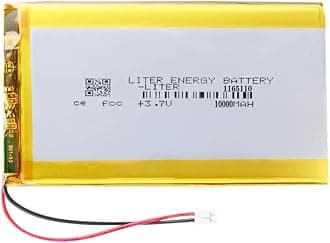 3.7V 1165110 10000mAh Lithium Polymer ion Battery Rechargeable Polymer Battery Pack with JST 2.0mm Connector