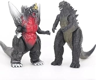 De-Lite™ Action Figures Soft Touch Vinyl Plastic Collectible Model Toys… (SpaceGodzilla & JuniorGodzilla, 2 Pieces Pack, Mini Small Size - 7cm)