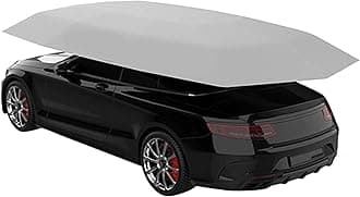 Fully Automatic Car Tent Removable Carport Folding Portable Car Protection Car Umbrella Sun Protection Car Awning Cover with Remote Control,Silver-4.5m
