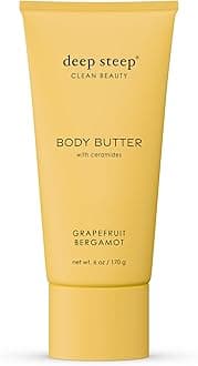 Body Butter, 6 oz – Rich Moisturizer with Ceramides, Coconut Oil, Argan Oil & Aloe Vera – Vegan, Clean Beauty, Smooth & Hydrated Skin (6 Ounces, Grapefruit Bergamot)