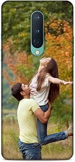 Expromium Customised Mobile Back Case for Oneplus 8 (Own Photo with Frame, Name, Text, Font, Color), 3D Printed Hard Mobile Back Cover for Oneplus 8