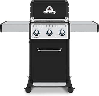 Broil KingBaron 320 Pro, 874214, Liquid Propane (LP), Silver, Black