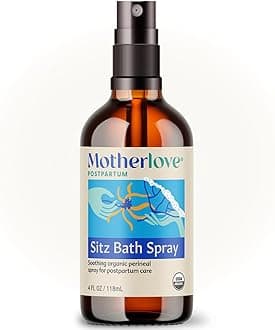 Motherlove Sitz Bath Spray (4 oz Value Size) Sitz Bath for Postpartum Care—Herbal Perineal Spray w/Witch Hazel—USDA Organic, Vegan, & Cruelty Free