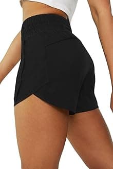Shorts for Women, Women's Athletic Shorts, High Waisted Running Shorts Pockets Sporty Shorts Gym Elastic Workout