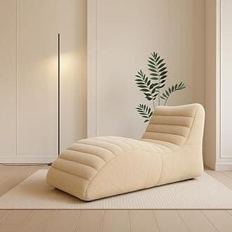 Biggie Bean Bag Chair 6XL with Beans Filled-FurAmour Lounger-Love at First sit-Ultra Plush Soft Fur-Crafted for Comfort (Fabric : Fur, Cream)