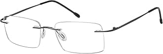 Frameless Reading Glasses for Men Reading - Rectangle Rimless Reader Eyeglasses Gunmetal +2.50