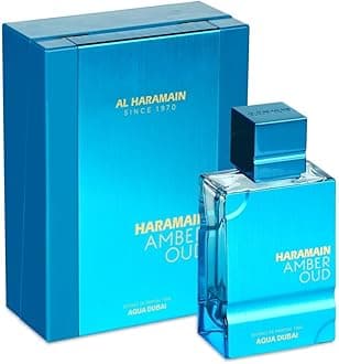 Al Haramain Amber Oud - Aqua Dubai - Cologne for Men and Women - Bergamot, Amber, Musk Fragrances - Long Lasting Perfume for Men and Women - 2.5 oz