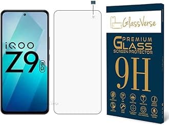 GlassVerse 9H Tempered Glass For Iqoo Z9 5G Cellphone(Pack of 1) Full Screen Protector With Free Installation Kit Full Screen Coverage-6.67 Inch