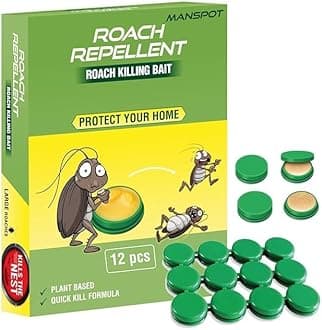 Natural Cockroach Killer for Kitchens, Bathrooms, and Cabinets, cockroach killer gel, roach repellent for cockroach, for Indoor Cockroach Control, Insect Control (12)