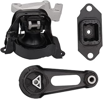 Engine Motor Mounts Compatible with 2012-2019 Nissan Versa/Versa Note 1.6L, 2014 Nissan Note, Replace OE A7368, A7369, A4361, Set of 4, Black, Metal, Rubber Frame