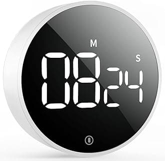 VOCOO Digital Kitchen Timer: Large LED Timer with Magnetic Countdown Timer with 3-Level Volume and Strong Magnet, Easy to Use for Elderly Kids (Batteries Included)