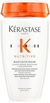 KERASTASE Nutritive Bain Satin Riche Shampoo | Cleanses & Deeply Replenishes Moisture | With Plant-Based Proteins & Niacinamide | For Medium to Thick to Dry Hair