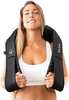 InvoSpa Shiatsu Massager with Heat - Deep Tissue Kneading Pillow for Neck, Shoulders, and Back - Electric Full Body Massage