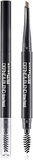 New York Brow Pencil, With Spoolie, Long-lasting and Natural-looking Results, Define & Blend Brow Pencil, Natural Brown, 0.16 g