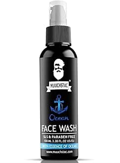 Muuchstac Ocean Face Wash for Men | Fight Acne & Pimples, Brighten Skin, Clears Dirt, Oil Control, Refreshing Feel - Multi-Action Formula (100 ml)