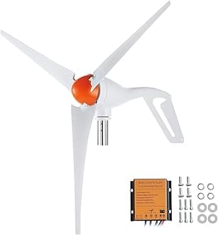 VEVOR 500W Wind Turbine Generator, 12V Wind Turbine Kit with MPPT Controller, 3-Blade Wind Power Generator with Adjustable Windward Direction, 2.5m/s Start Wind Speed for RVs, Boats, Home, Farm