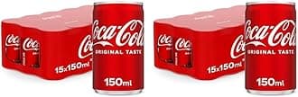 Original Taste, Pack of 30 Cans x150ml, Crisp Coke Soft Drinks, Serve Cola Drinks Ice Cold for Maximum Refreshment