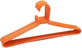 Plastic Clothes Hanger Set of 100 Clothes Hnager for Wardrobe Garments Hanging Orange