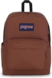 JanSport SuperBreak Plus Backpack with Padded 15-inch Laptop Sleeve and Integrated Bottle Pocket - Spacious and Durable Daypack for Work and Travel - Basic Brown