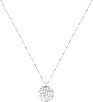 Necklace for Women Dainty Handmade 14K Gold Fill Carved New Circle Full Round Wafer Waning Waxing Moon Phase Pendant Chain Minimalist Jewelry Mothers Day Jewelry Gift