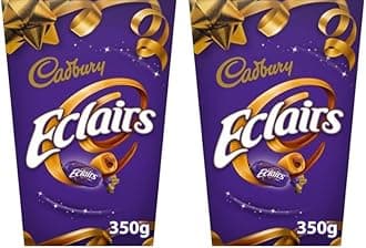 Cadburys Eclairs, Chocolate Gift Carton, Caramels with Milk Chocolate Centres 350 g (Pack of 2)