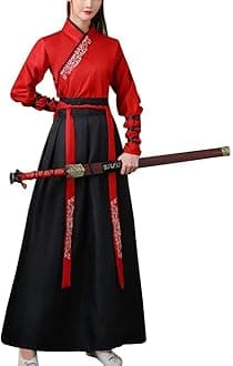 GenericChinese Swordsman Costume Tradtional Hanfu Outfit Ancient Tang Dynasty Cosplay Women Men Martial Arts Fancy Dress