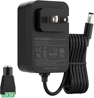12V 3A 36W Power Supply Adapter ETL Listed 100-240V AC to 12V DC Converter Class 2 Power Supply, 5.5x2.1mm Jack for for Low Voltage LED Strip Lights, CCTV, Router, Electronics