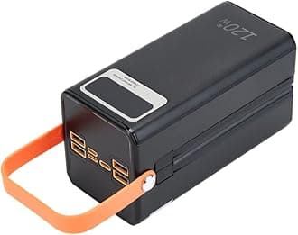 70000mAh Power Bank, 150W Fast Charging, with 2 Built-in Cables, with LED Light, 4 Outputs & 3 Inputs, Rechargeable Portable Power Supply for Cell Phones, Wireless Headphones, Outdoor Campin