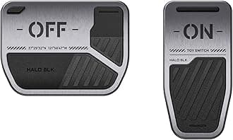 HALOBLK Non-Slip Performance Foot Pedals Designed for 2025-2021 Tesla Model 3 Model Y Accessories (Toy Switch)