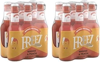 Freez,Carbonated Soda Flavored Cold Drink Non Alcoholic Mango & Peach,6x275ml,Pack of 12