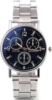 Mens Watches, Chronograph Analog Quartz Movement Dress Watch Casual Leather Band Date Watches for Men Roman Numerals Classic Business Wrist Watch