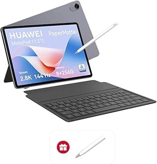 HUAWEI MatePad 11.5"S Papermatte Tablet, 120Hz Eye-soothing HUAWEI FullView Display, All-metal Unibody Sleek Design, detachable keyboard, 8GB+256GB, Wifi, Grey + Gift