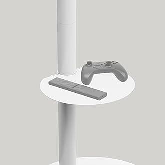 Mount Plus PL-46TW Tilt Landscape to Portrait Vertical Rotation Mobile TV Stand for 37" to 86" Flat Screens | Height Adjustable | Max 110 LBS | VESA 600x400 mm | Pegboard Pane for Media Player