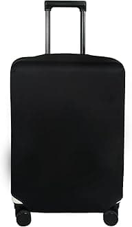 Travel Luggage Cover Suitcase Protector Fits 27-30 Inch Case (Black, L)