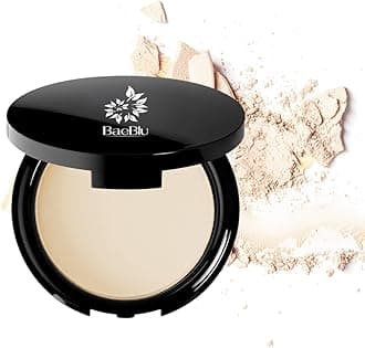 Organic Pressed Setting Powder - Talc-Free & Non-Toxic Translucent Powder with Matte Finish - Oil Absorbing, Pore Minimizing, 16 Hour Wear for All Skin Types - Cruelty & Gluten-Free - Invisible Light